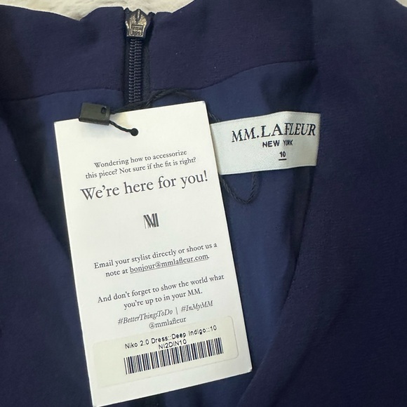 NWT M.M. Lafleur the Niko dress 2.0 Indigo blue size 10 - Picture 8 of 8